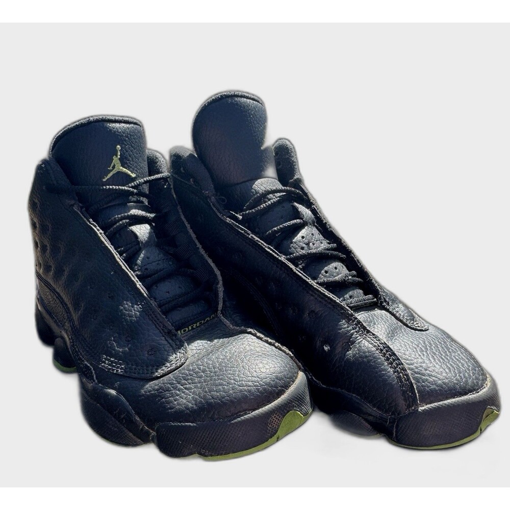Nike Air Jordan 13 XIII Retro Altitude Black Green Youth Shoes 5.5Y 414574-042